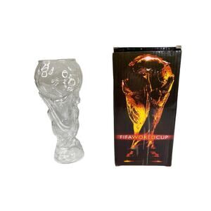 NIB FIFA WORLD CUP TROPHY BEER GLASS SOCCER FOOTBALL 2022 QATAR USA Lot of TWO